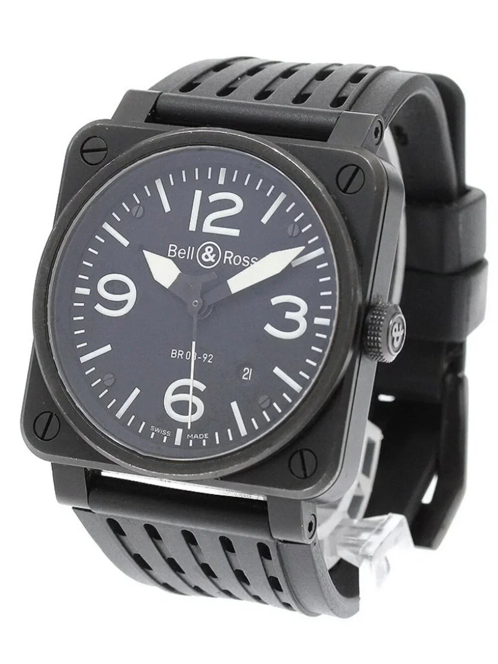 Bell＆Ross Aviation Military BR03-92-S Date Black Dial Automatic Men's _958029